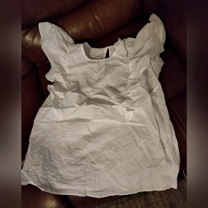 White Ruffle Blouse